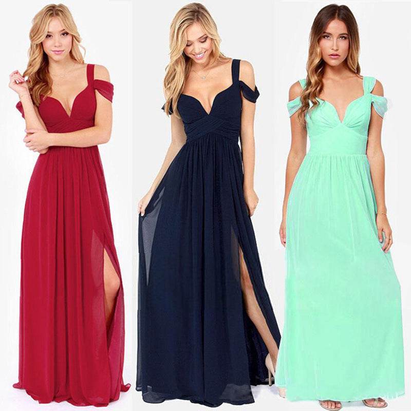 Elegant Long Greek Style Pleated Dress - Perfect for Special Occasions - Buy Center