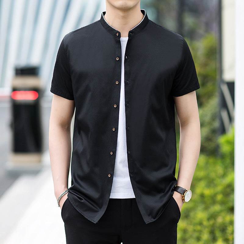 Buycenter Slim Fit Round Neck White Shirt - Short Sleeve for Men - Buy Center