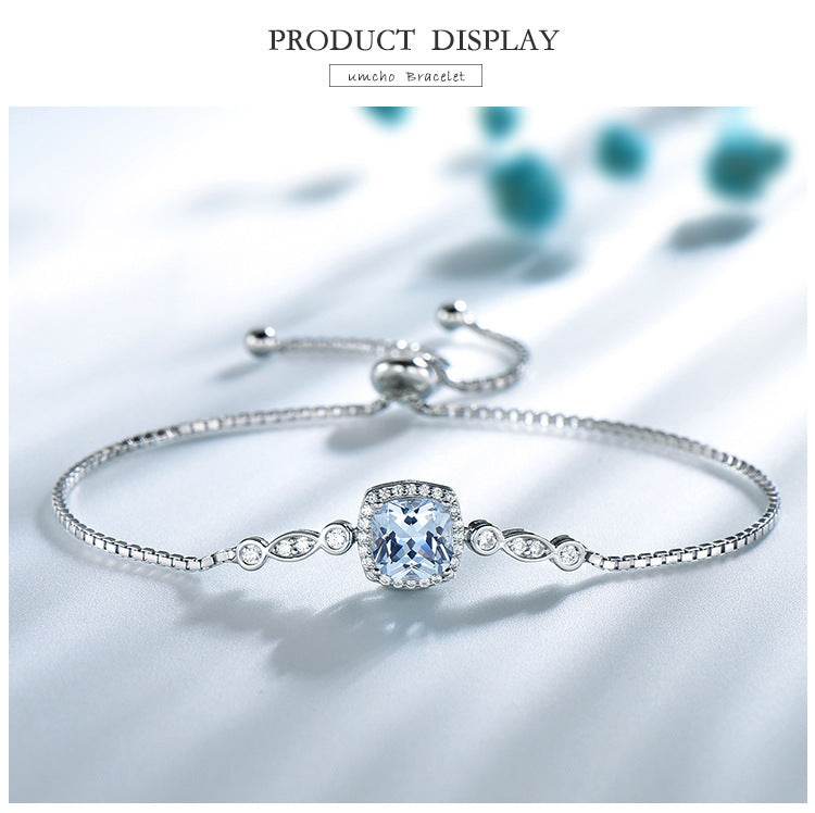 925 Sterling Silver Necklace Set - Elegant Sky Blue Topaz Gift Collection - Buy Center
