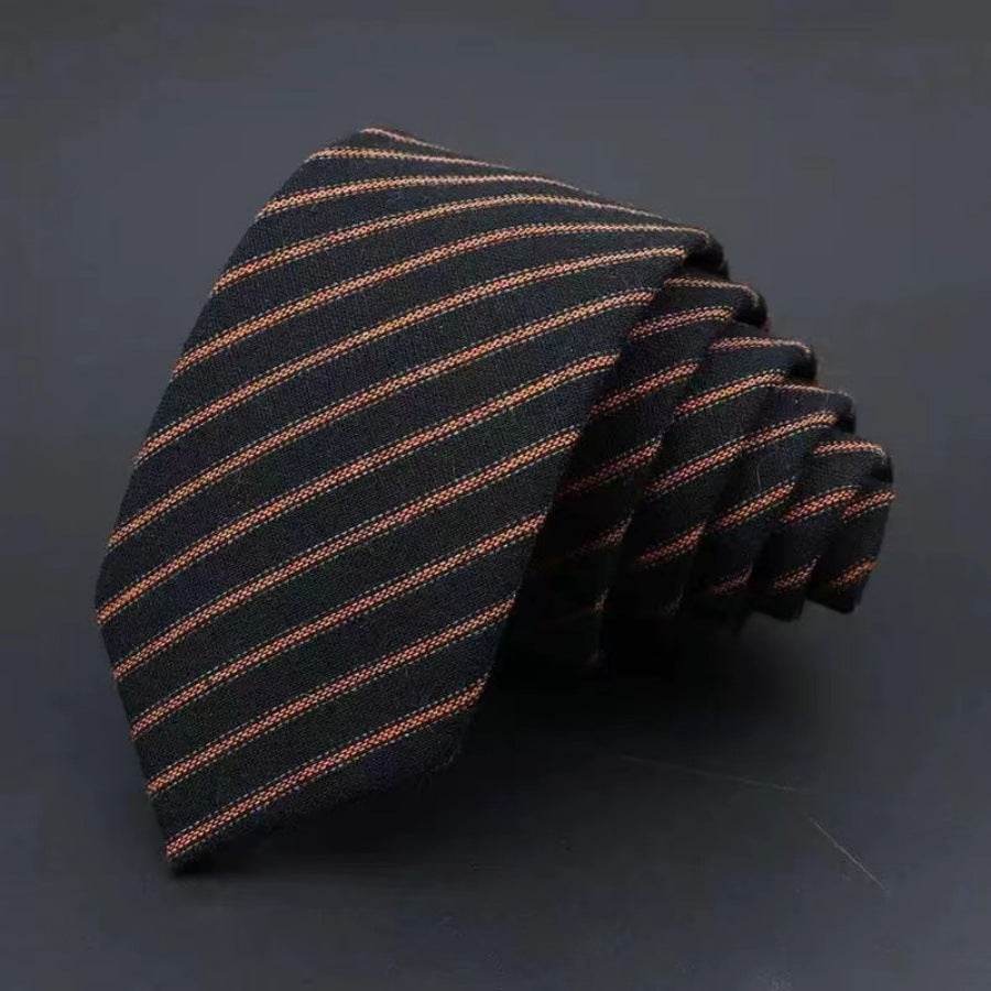 Elegant Thickened Sanded Men's Tie - Striped Solid Color for 2025 Style - Buy Center
