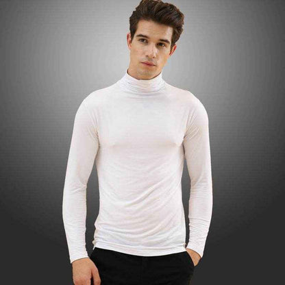 Men's High Neck Lapel Thermal Long Johns - Stylish & Warm for Winter