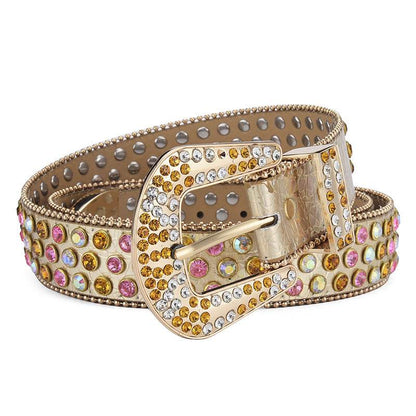 Men Women Alloy Punk Rock Rivet Belt - Stylish & Durable Fashion Accessory - Buy Center