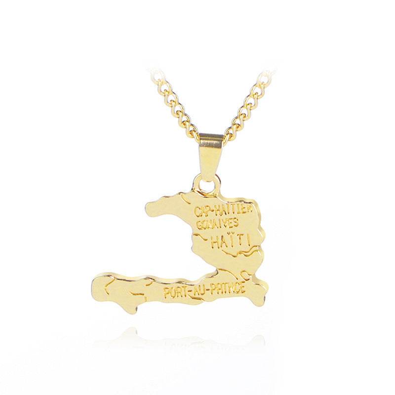 Haiti Map Necklace - Stylish Travel Jewelry for Men & Women, 2025 - Buy Center
