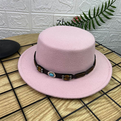 British Retro Woolen Wide Brim Hat - Stylish Fedora for All Ages - Buy Center