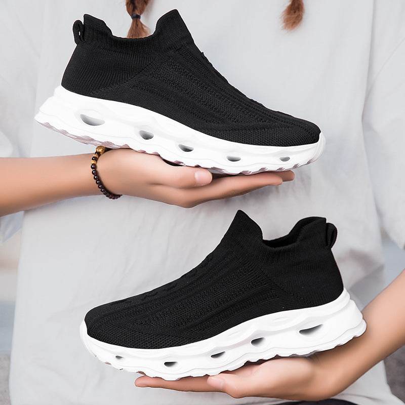 Plus Size Flyknit Sports Shoes - Stylish Breathable Comfort for Everyday Wear - Buy Center