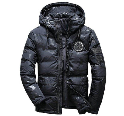 Buycenter Men's Winter Camouflage Jacket - Hooded, Slim Fit & Warm - Buy Center