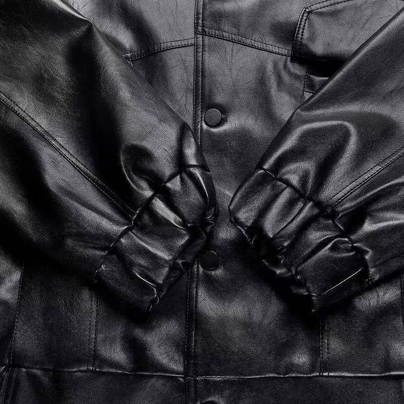 Trendy Loose Motorcycle Clothing - Genuine Leather for Spring & Autumn - Buy Center