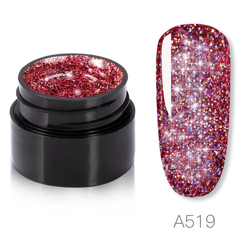 Sparkling Nail Gel Polish - 6 Color Options, Long-Lasting Shine - Buy Center
