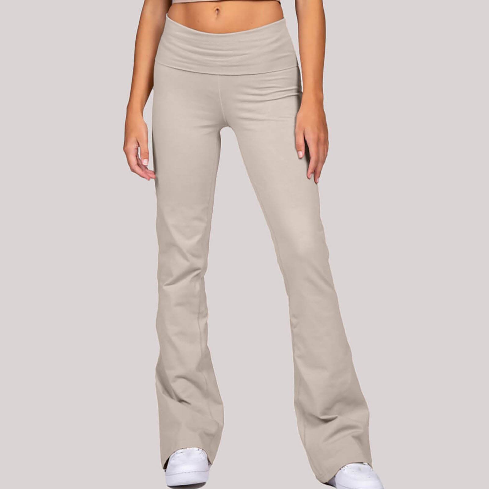Slim-Fit Low Waist Bell-Bottom Pants - Stylish Wide Leg in Black & Wine - Buy Center