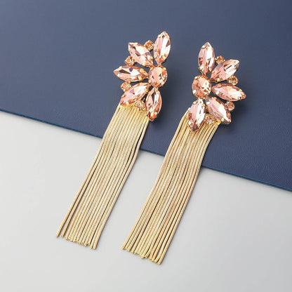Buy Center Exaggerated Earrings - European Style with Pearl and Tassels - Buy Center