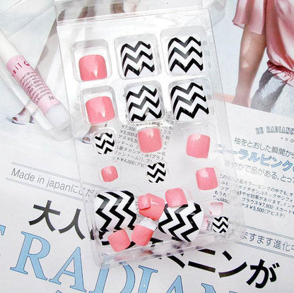Pro Acrylic Toe Nails Set - 24pcs Stylish False Toenails for Easy Application - Buy Center