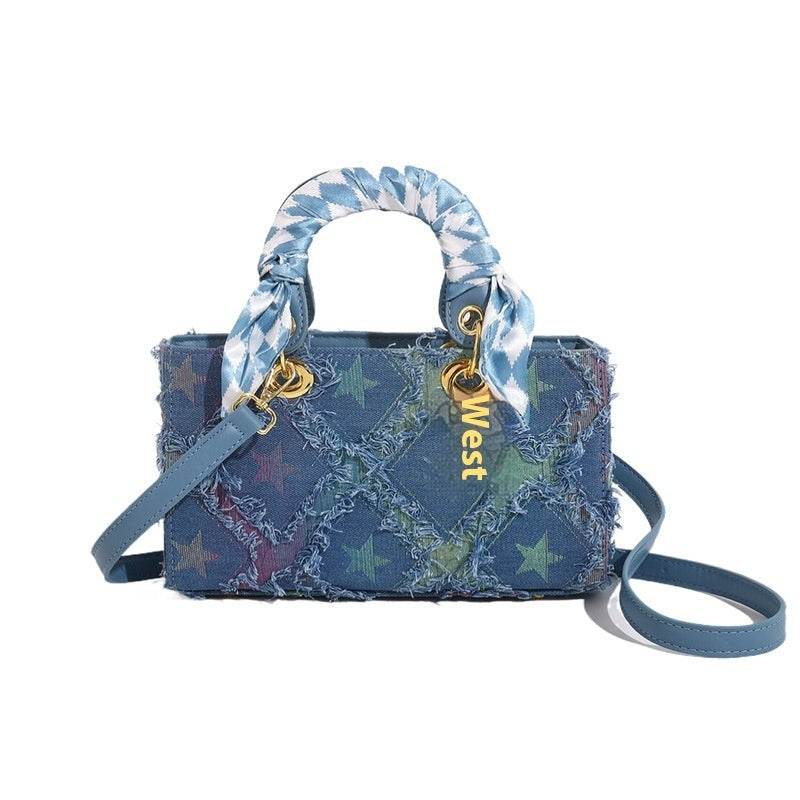 Women's Korean-Style Denim Handbag - Chic Crossbody Tote for Every Outfit - Buy Center