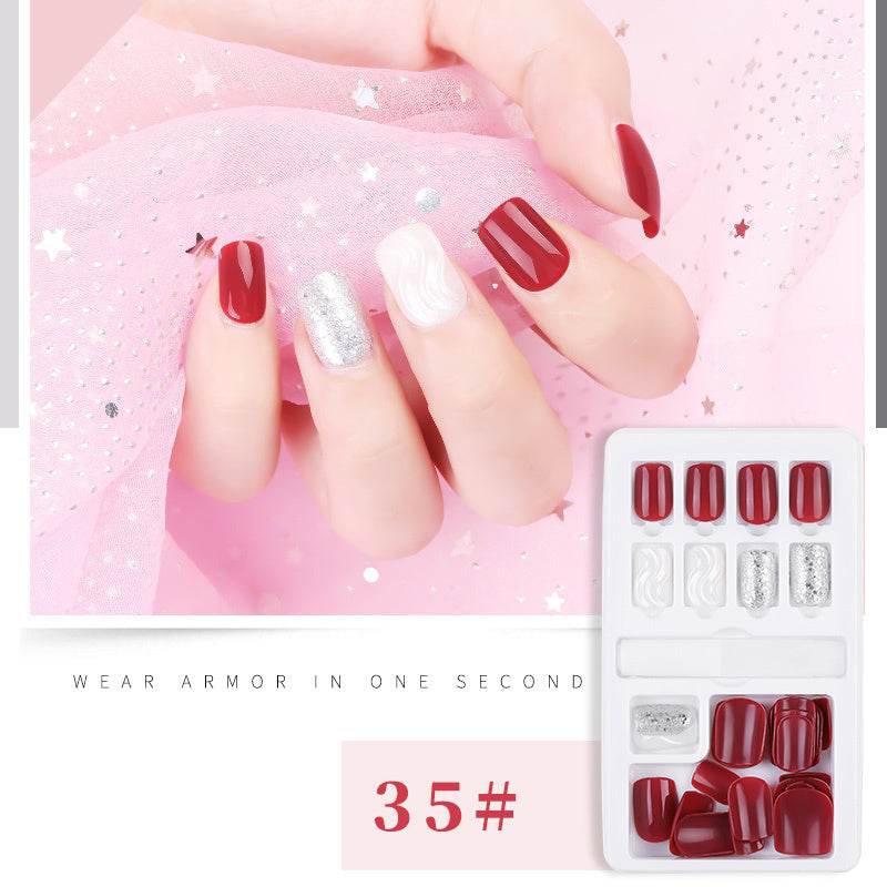 30pcs Detachable False Nail Tips Set - Stylish Full Cover Short Nails - Buy Center