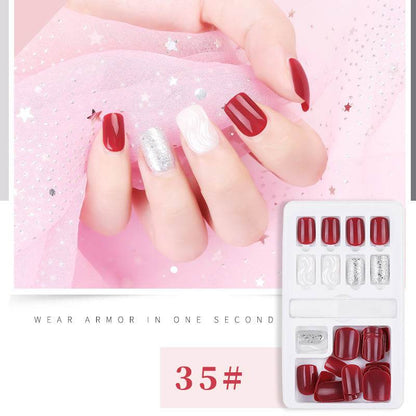 30pcs Detachable False Nail Tips Set - Stylish Full Cover Short Nails - Buy Center