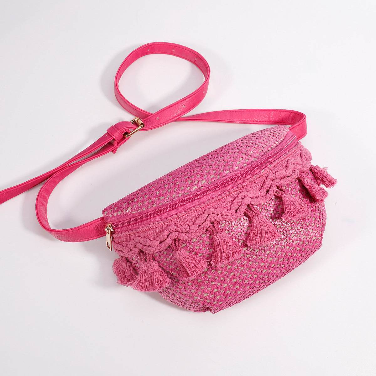 Buycenter Mini Straw Cross Body Bag - Fashionable Chest Bag for Travel - Buy Center