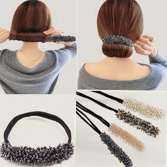 Korean Flower Bud Crystal Hairpin - Elegant Headgear for Stunning Braids - Buy Center