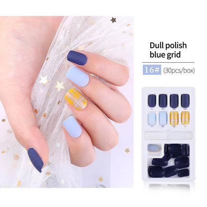 30pcs Detachable False Nail Tips Set - Stylish Full Cover Short Nails - Buy Center