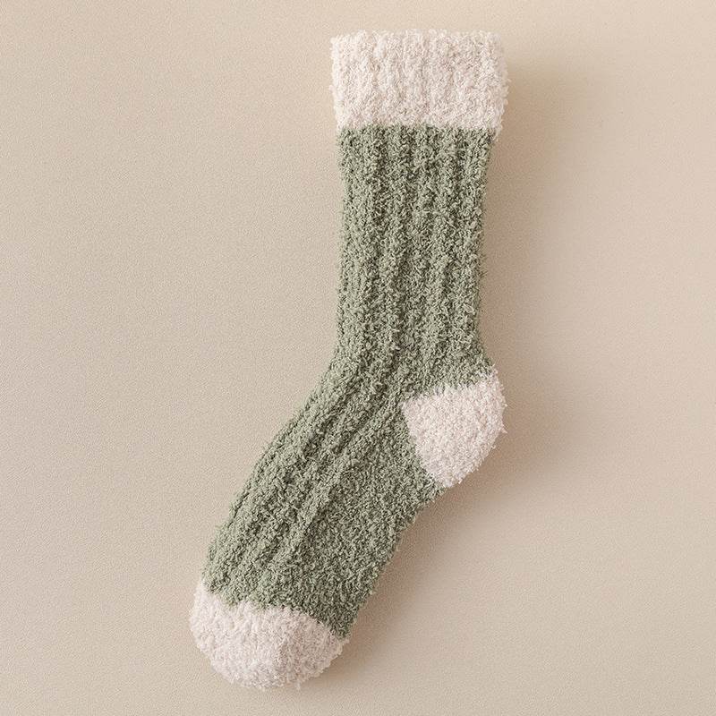 Coral Fleece Women's Thermal Socks - Thick Mid-Calf Cozy Footwear - Buy Center