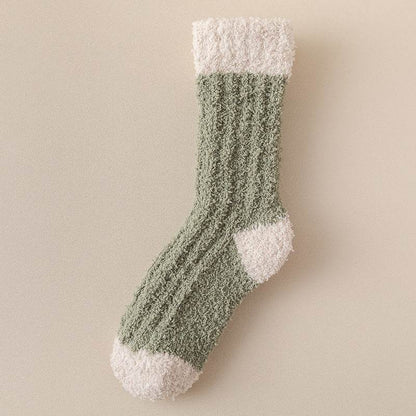 Coral Fleece Women's Thermal Socks - Thick Mid-Calf Cozy Footwear - Buy Center