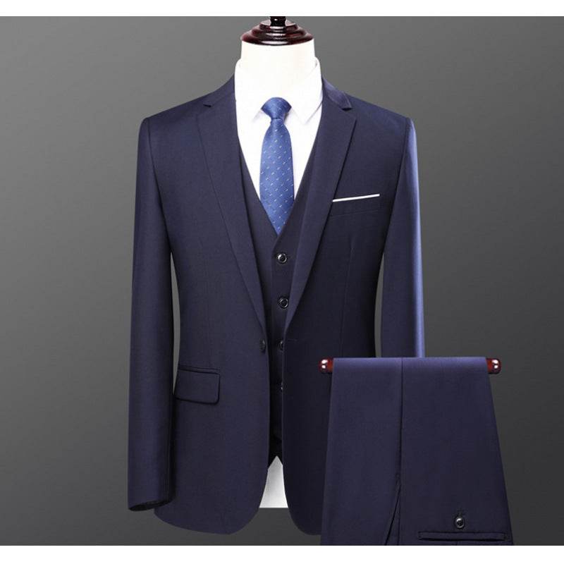 Buycenter Men's Slim Fit Two-Piece Suit Set - Stylish Casual Wedding Attire - Buy Center