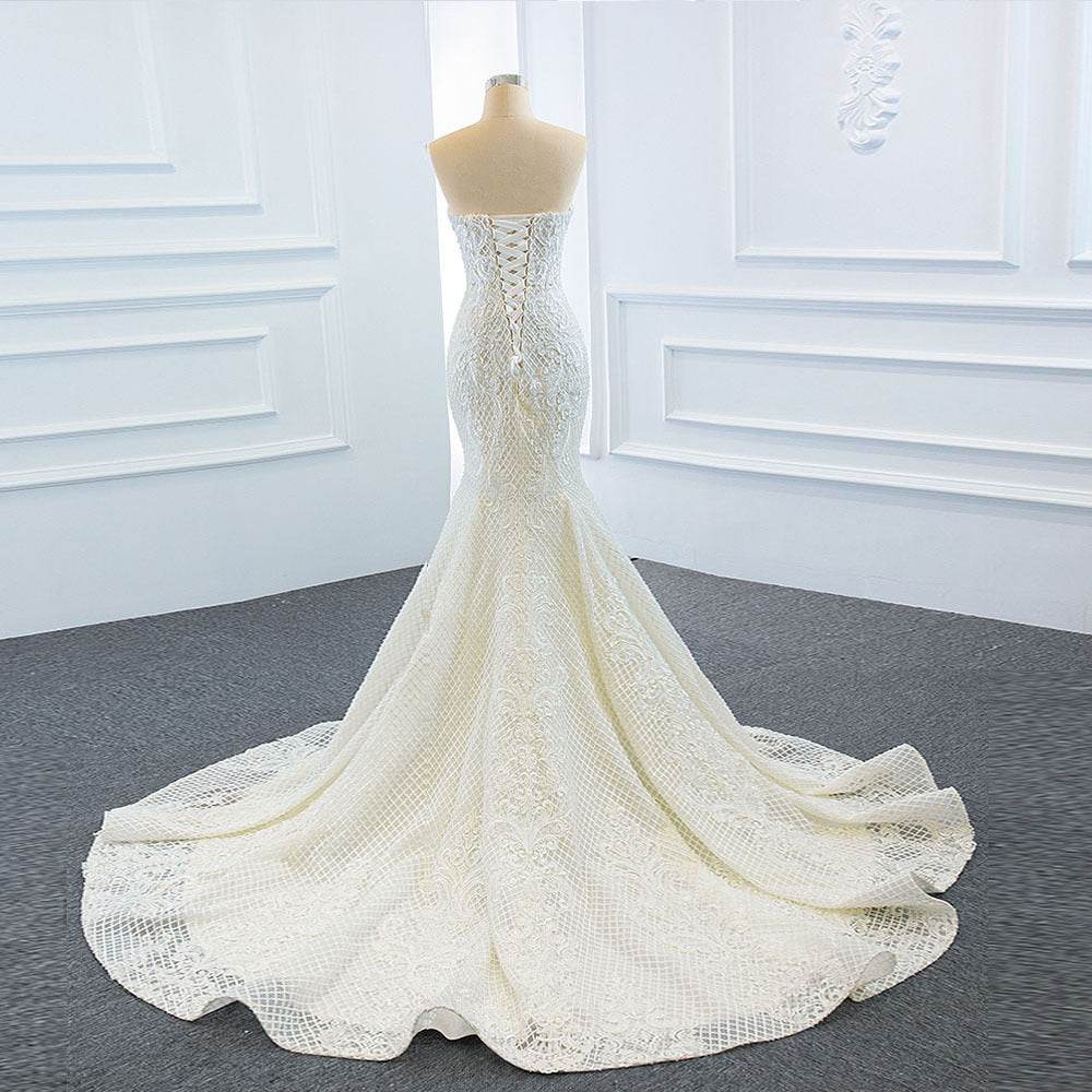 Dreamy Fishtail Wedding Dress - Elegant Two Tube Tops, Stylish Design - Buy Center