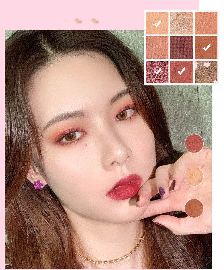 Charming 9-Color Eyeshadow Palette - Matte & Shimmer Shades for 2025 - Buy Center
