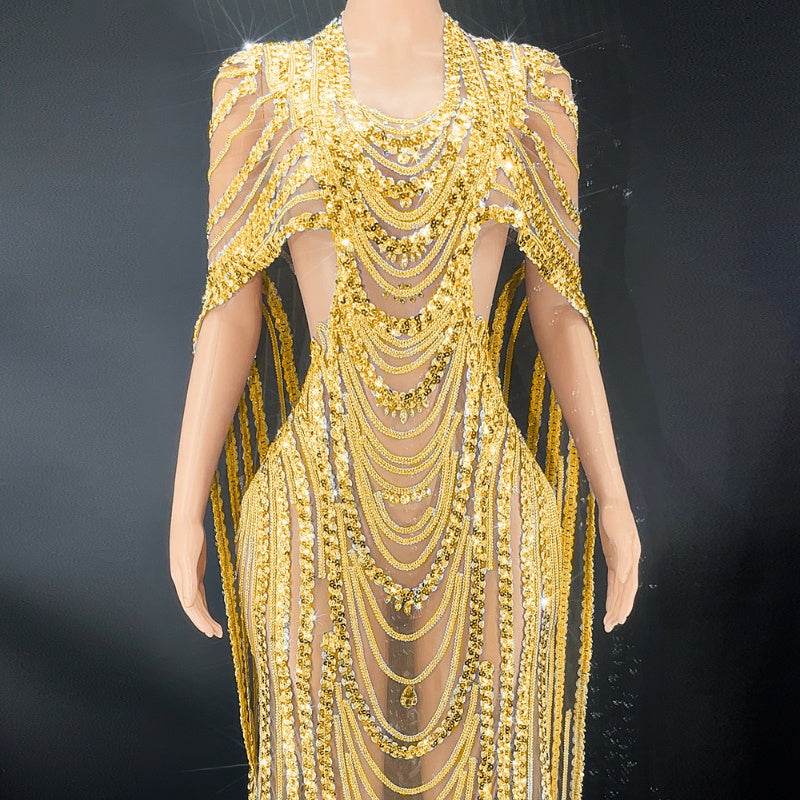 Celebrate Crystal Sequin Evening Gown - Elegant Prom Dress in Vibrant Colors - Buy Center
