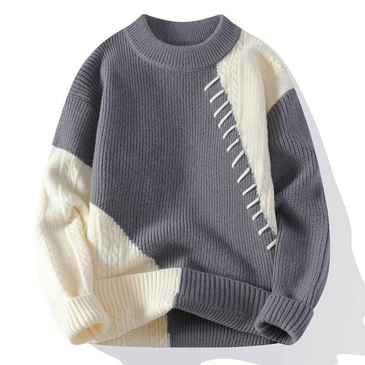 Stylish Loose Round Neck Sweater - Korean Design for Ultimate Comfort - Buy Center