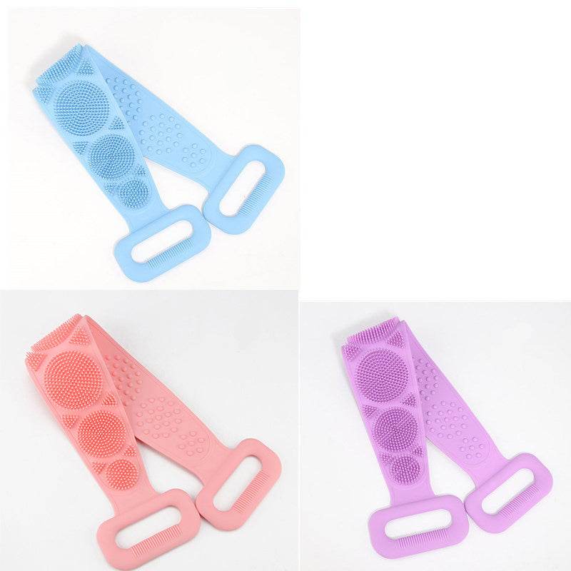 Premium Bath Towel Silicone Rubbing Back Towel - Double-Sided Comfort - Buy Center
