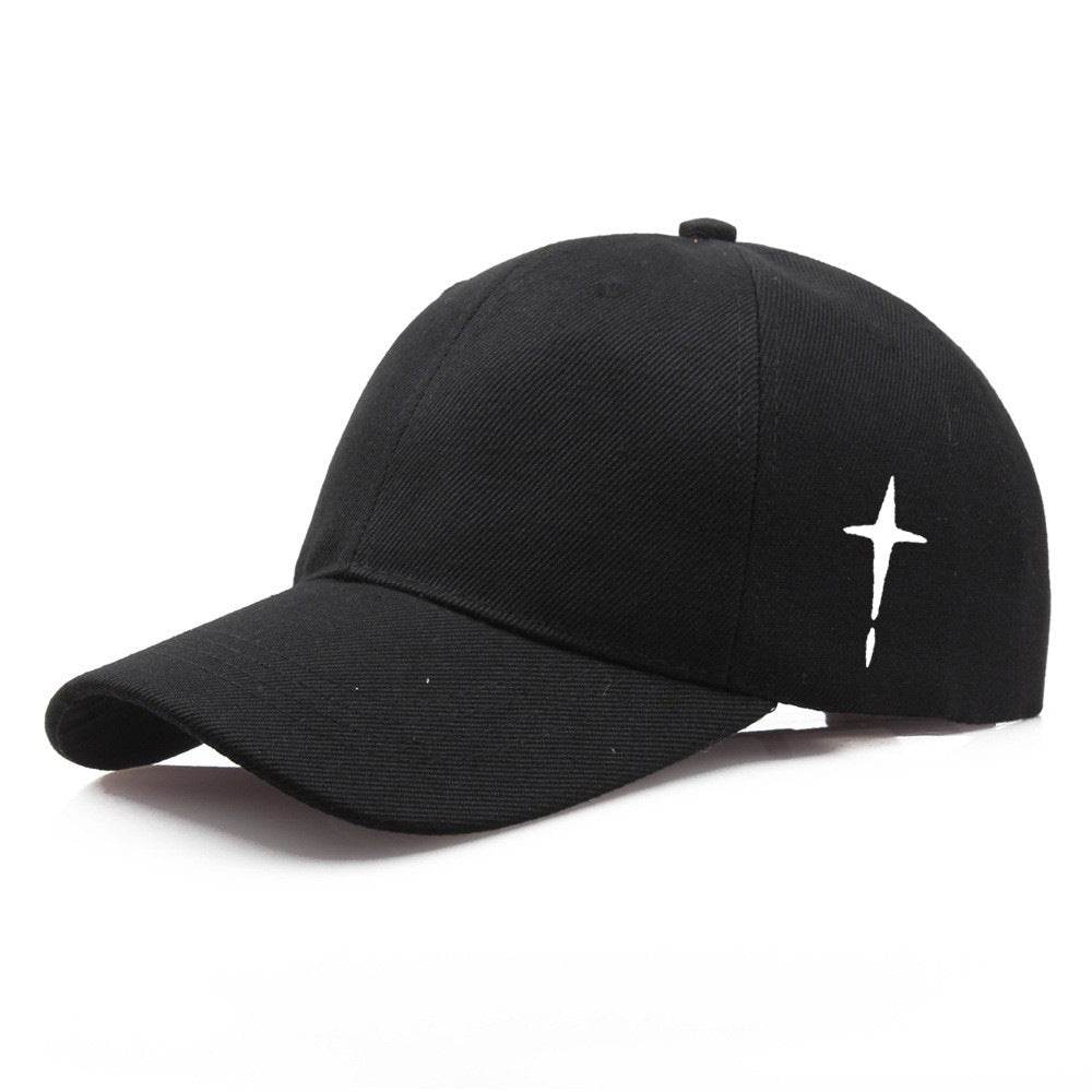 Stylish Men's Adjustable Baseball Cap - Trendy 3D Cotton Cross Print - Buy Center