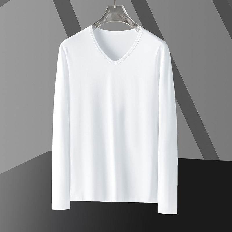 Men's Slim Fit Long Sleeve Modal Top - Stylish Autumn Essentials - Buy Center