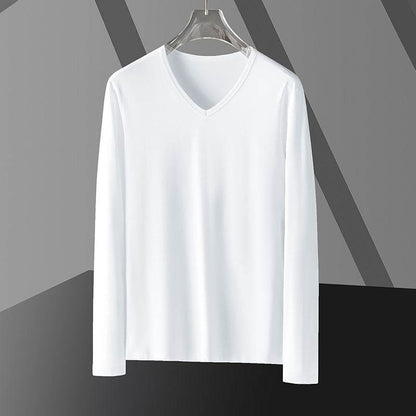 Men's Slim Fit Long Sleeve Modal Top - Stylish Autumn Essentials - Buy Center