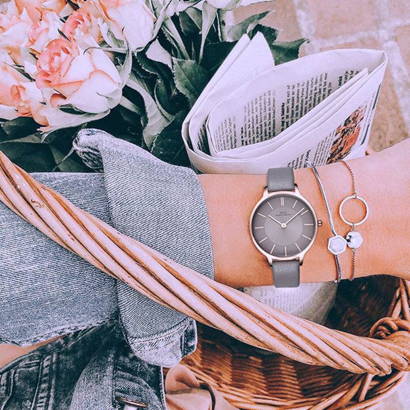 Women's Elegant Waterproof Quartz Watch - Stylish Leather Strap, 30M - Buy Center