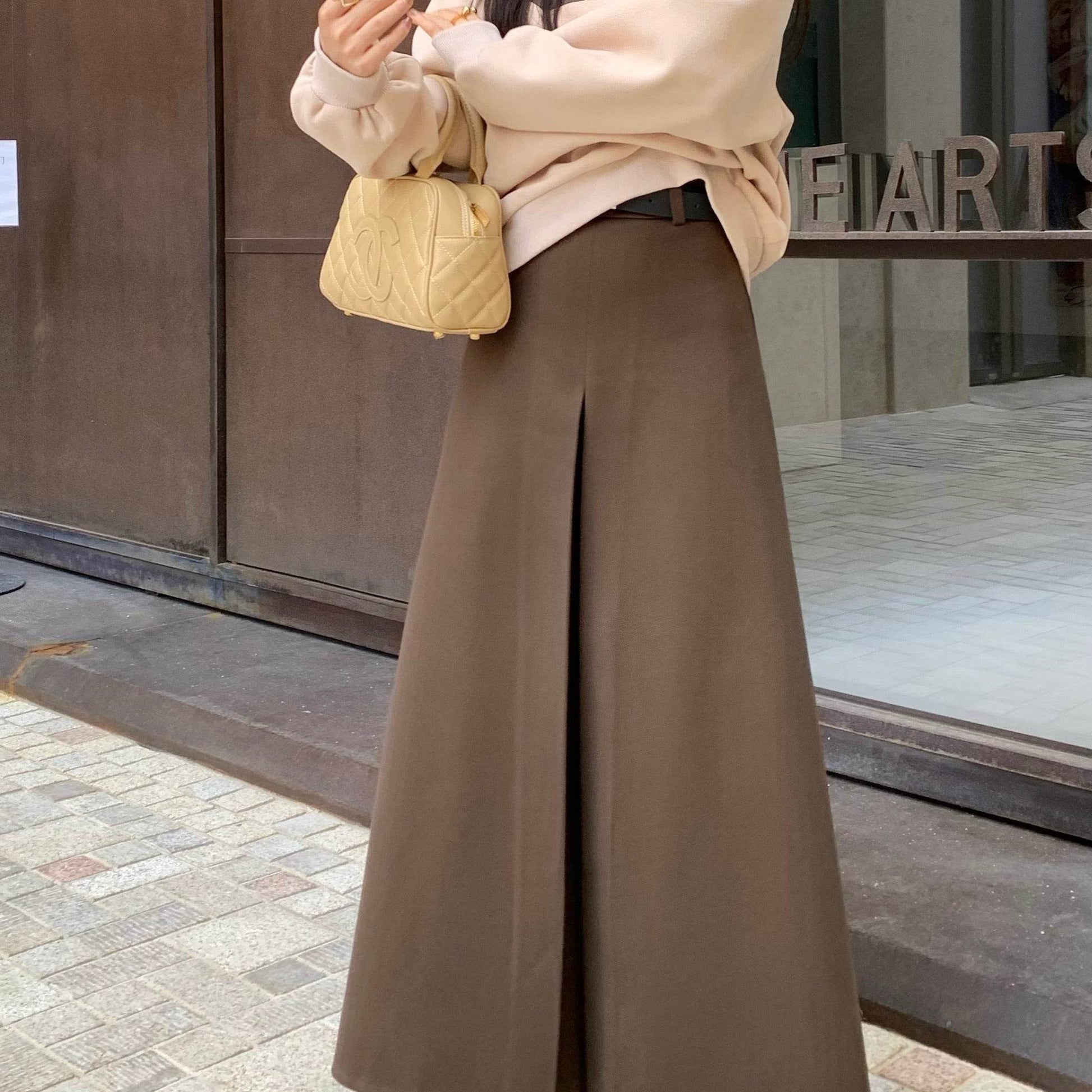Thickened Chenille A-Line Skirt - Stylish Solid Colors for Fall 2025 - Buy Center