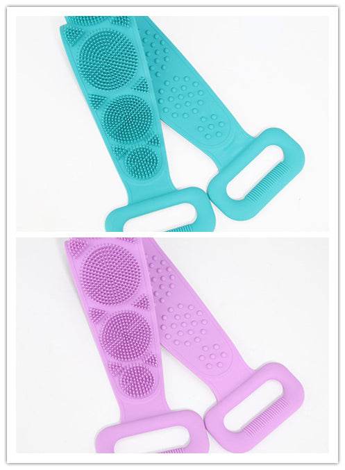 Premium Bath Towel Silicone Rubbing Back Towel - Double-Sided Comfort - Buy Center