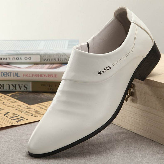 Buycenter Men's Casual Leather Shoes - Low Top & Wear-Resistant Design - Buy Center