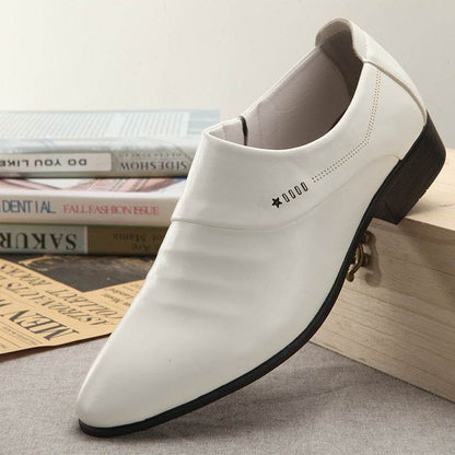 Buycenter Men's Casual Leather Shoes - Low Top & Wear-Resistant Design - Buy Center