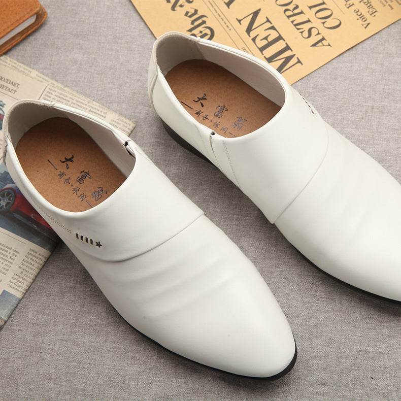 Buycenter Men's Casual Leather Shoes - Low Top & Wear-Resistant Design - Buy Center