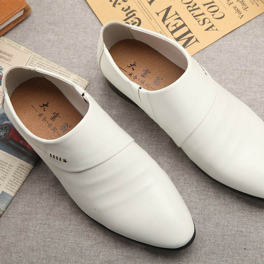 Buycenter Men's Casual Leather Shoes - Low Top & Wear-Resistant Design - Buy Center