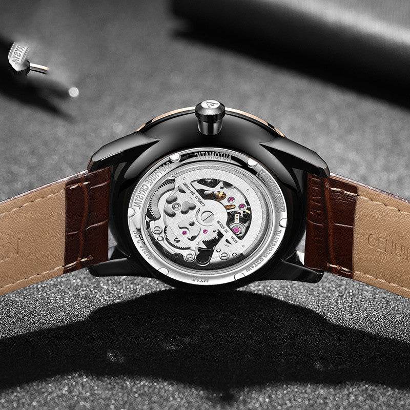 Buycenter Lukong Men's Mechanical Watch - Luminous Display, Waterproof 50m - Buy Center