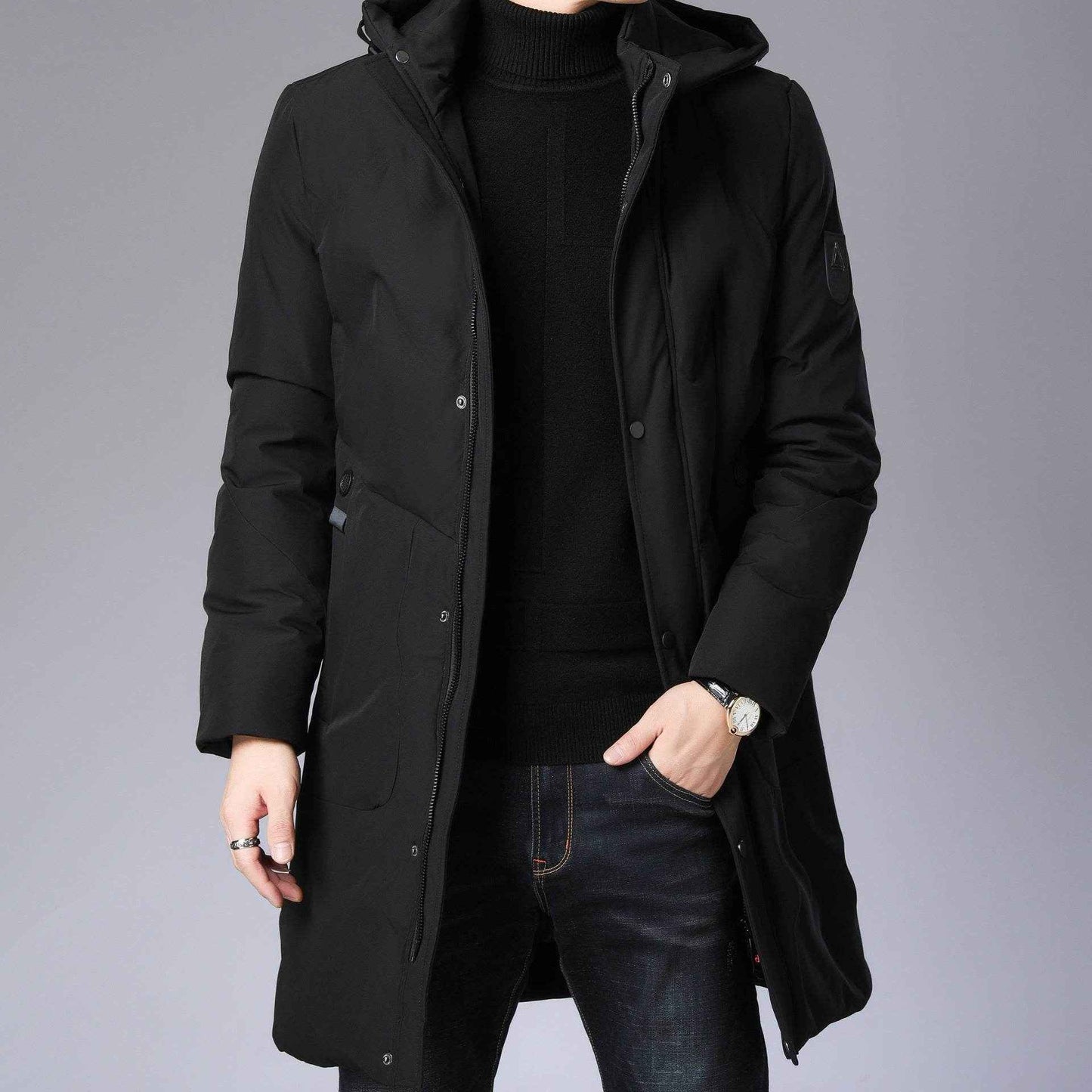 Versatile Hooded Coat for Men - Stylish, Baggy Fit, Durable Design