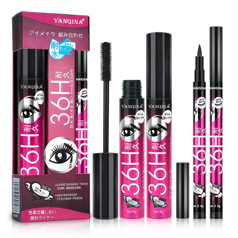 Eyeliner & Mascara Combo Set - Vibrant Colors for Trendy Makeup 2025 - Buy Center
