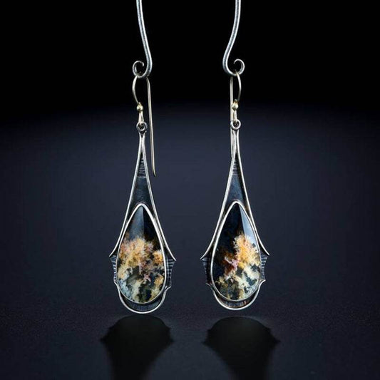 Buy Center Vintage Multicolored Long Dangle Earrings - Elegant Resin Jewelry - Buy Center