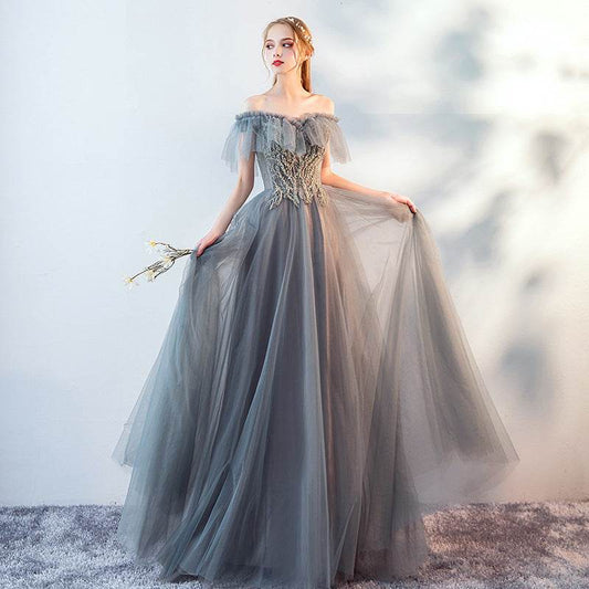 Buycenter Long Evening Dress - One Shoulder Fairy Skirt for Weddings - Buy Center