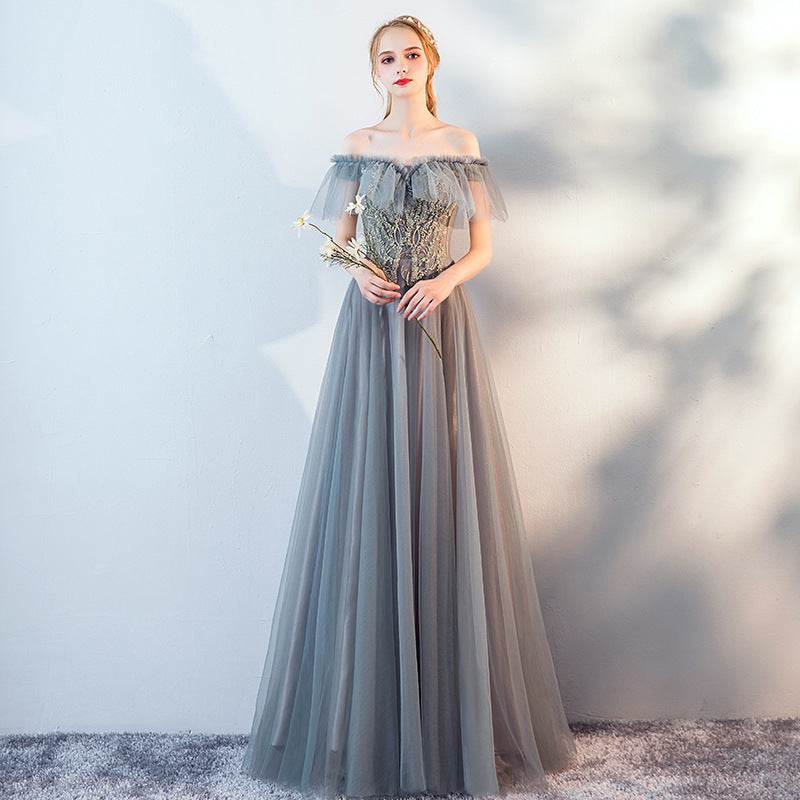 Buycenter Long Evening Dress - One Shoulder Fairy Skirt for Weddings - Buy Center