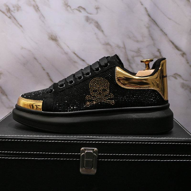 Buycenter Korean Style Platform Shoes - Rhinestone Detail, Casual Charm - Buy Center