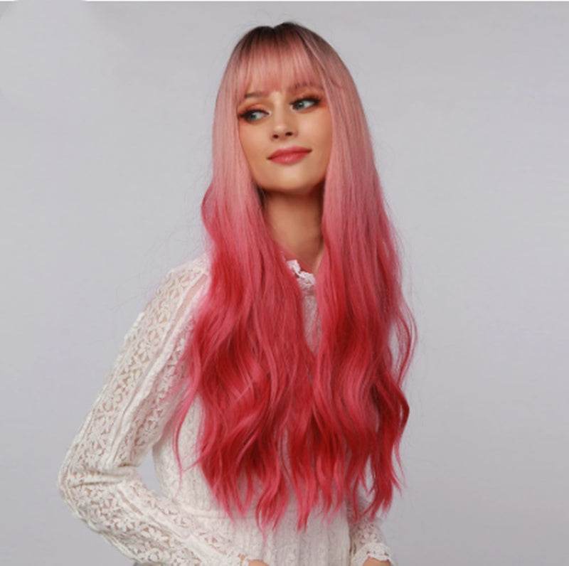 Stylish European American Wigs with Bangs - High-Quality Synthetic Hair - Buy Center