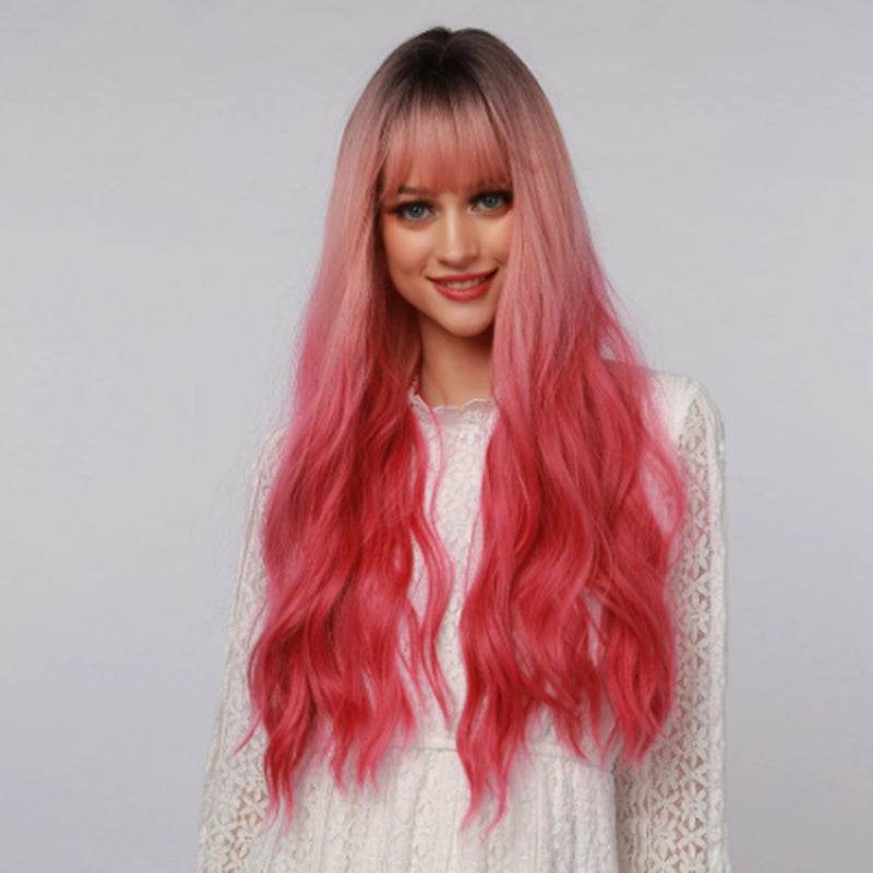 Stylish European American Wigs with Bangs - High-Quality Synthetic Hair - Buy Center