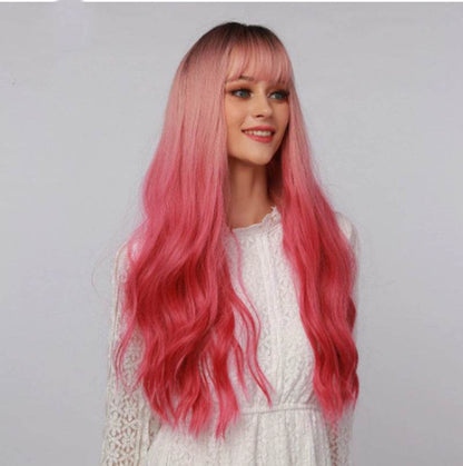Stylish European American Wigs with Bangs - High-Quality Synthetic Hair - Buy Center