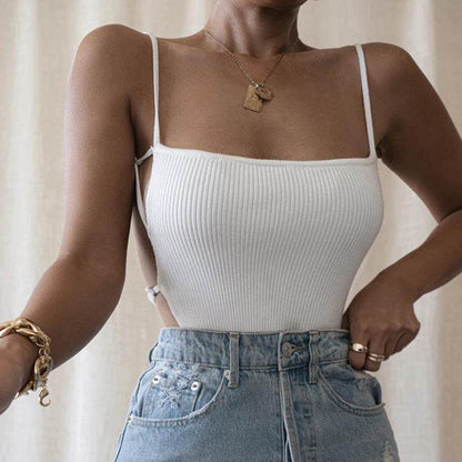 Buycenter Women's Halter Fashion Vest - Slim Fit Backless Camisole - Buy Center